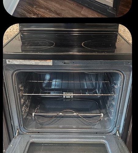Oven interior after cleaning — restored and inspection-ready