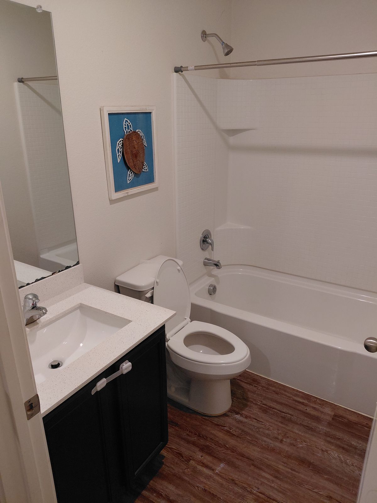 Bathroom after cleaning — scrubbed clean and detailed